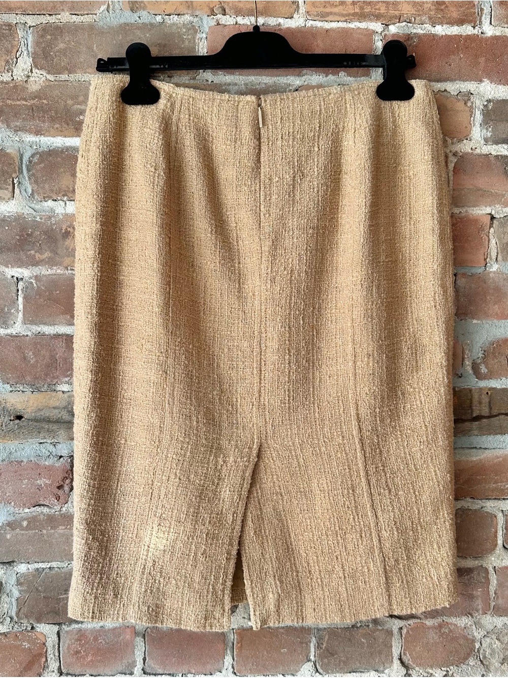 Roberto Cavalli Y2K Vintage Tan Cotton Tweed Pencil Skirt